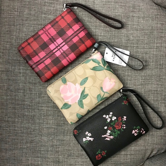 Coach Corner Zip Wristlets - Picture 2 of 2